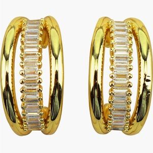 Panacea Cache Gold and Silver Accent Earrings